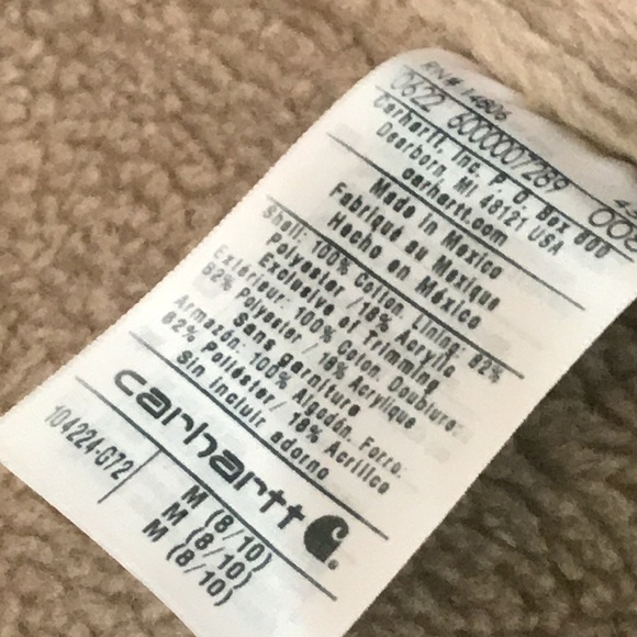 Carhartt Vest Womens Medium Green Duck Sherpa Lined Gorpcore Hiking Western - Picture 7 of 12